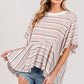 SAGE + FIG Full Size Round Neck Stripe Top