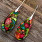 Handmade Teardrop Shape Natural Stone Dangle Earrings