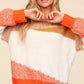 Haptics Color Block Long Sleeve Sweater