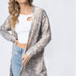 Cherish Apparel Animal Print Flannel Open Front Longline Cardigan