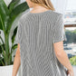 Plus Slub Rib Stripe Top