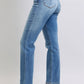 Judy Blue Full Size Wash Thermal Straight Jeans with Pockets