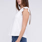 Ruffle Sleeve V Neck Top