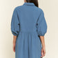 Washed denim style dress