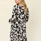 Double Take Full Size Printed Ruffle Hem Long Sleeve Dress