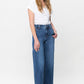 Judy Blue Full Size Double Button Wide Leg Jeans