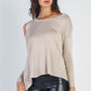 UNIQ Cold Shoulder Long Sleeve Knit Top