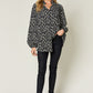 Double Take Full Size Leopard Long Sleeve Blouse