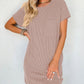 Round Neck Short Sleeve Mini Dress