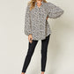 Double Take Full Size Leopard Long Sleeve Blouse