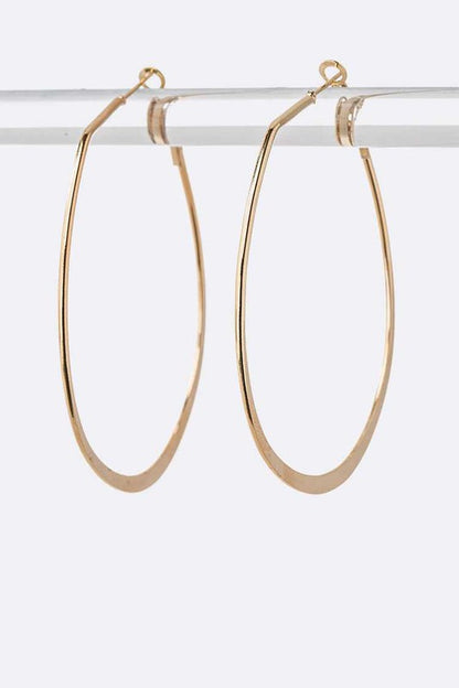 70 MM Oval Hoop Earrings