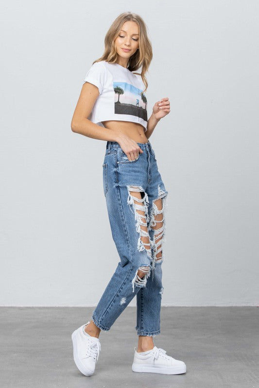 High Rise Mom Jeans