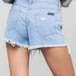 Ripped Frayed Denim Shorts