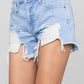 Ripped Frayed Denim Shorts