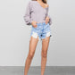 Ripped Frayed Denim Shorts