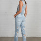 Heavy Distressed Straight Fit Overall