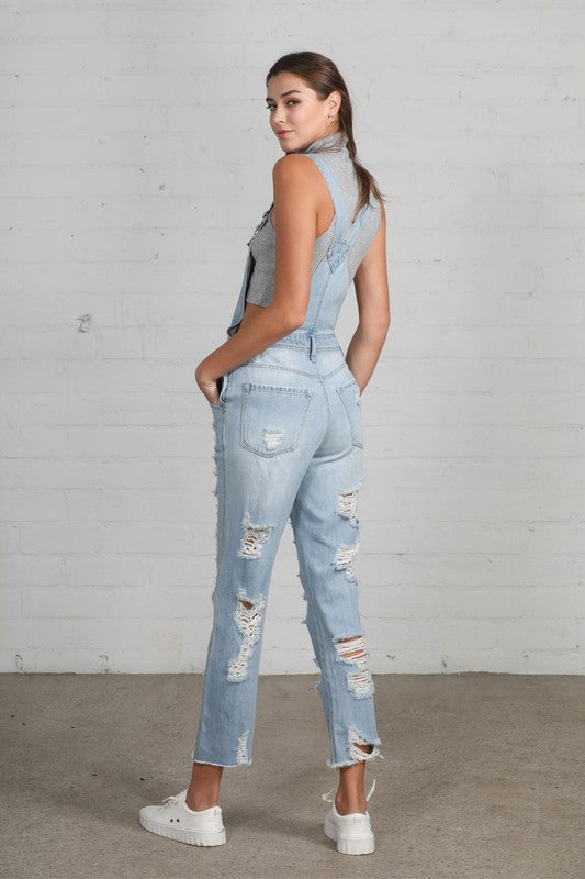 Heavy Distressed Straight Fit Overall