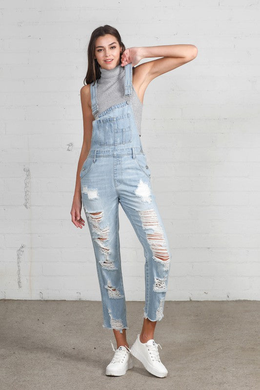 Heavy Distressed Straight Fit Overall