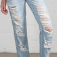 Heavy Distressed Straight Fit Overall