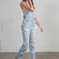 Heavy Distressed Straight Fit Overall