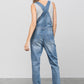 Patch Pocket Ripped Denim Overalls