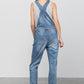 Patch Pocket Ripped Denim Overalls