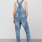 Patch Pocket Ripped Denim Overalls