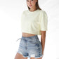 Ribbon Tie Frayed Denim Shorts