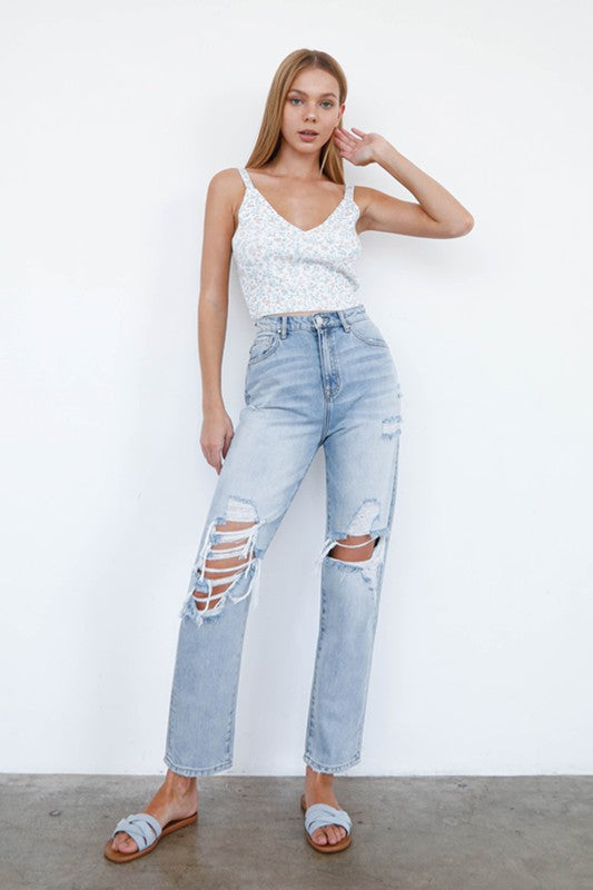 Mid-Rise Loose Fit Jeans