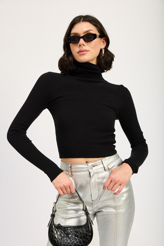 Turtle Neck Long Sleeve Top