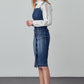 Suspenders Denim Skirt