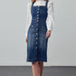 Suspenders Denim Skirt