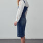 Suspenders Denim Skirt