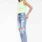 High Rise Straight Jeans