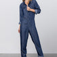 Collared Button Front Tencel Jumpsuit