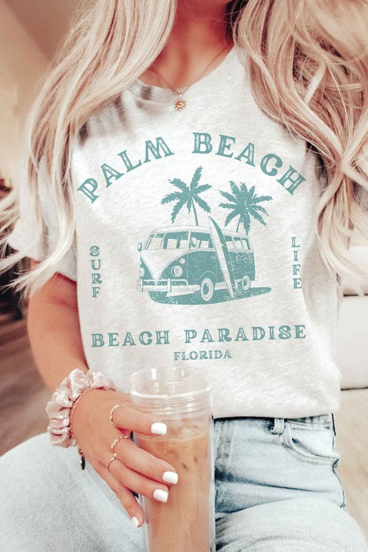 Palm Beach Beach Paradise Graphic T-Shirt