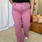 RFM Full Size High Rise Garment Dye Wide Leg  Jeans