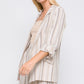 Love Tree Linen Woven Striped Blazer