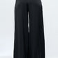 Stretch Satin Pants Elastic Waist and Pockets