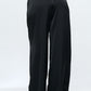 Stretch Satin Pants Elastic Waist and Pockets