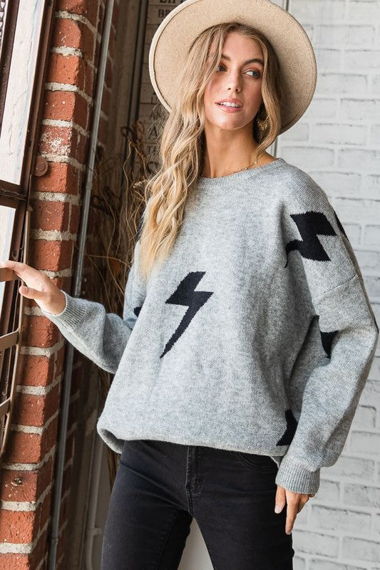 Bolt Long Sleeve Crew Neck Sweater