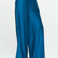 Stretch Satin Pants w/ Elastic Waist and Pockets