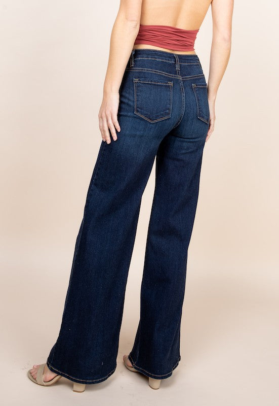 Western Wide leg jeans, baggy denim pants