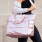 Metallic Puffer Tote