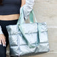 Metallic Puffer Tote