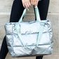 Metallic Puffer Tote