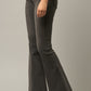 Mid Rise Banded Wide Flare Jeans