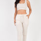 French Terry Cropped Tank Top & Joggers Set