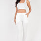 French Terry Cropped Tank Top & Joggers Set