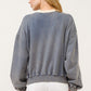 And The Why BEVERLY HILLS 92 CALIFORNIA Contrast Crop Sweatshirt